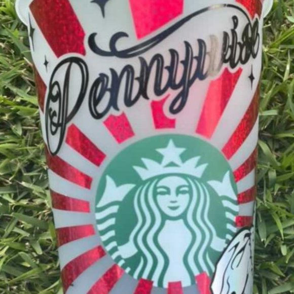 Halloween Starbucks Reusable 24oz Cold Cup "Pennywise" Design" New No Tags
